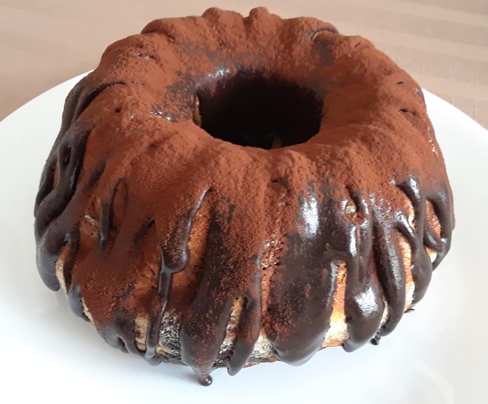 Low Carb Mocha Marble Bundt Cake