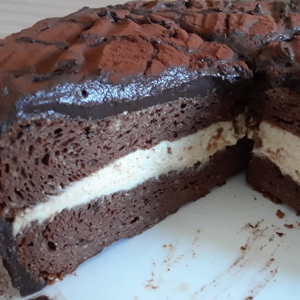 Keto Friendly Low Carb Chocolate Peanut Butter Cake