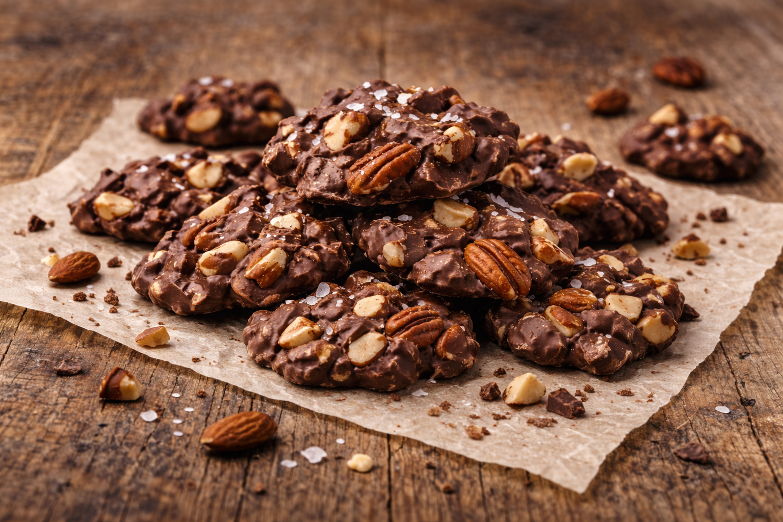 Collagen Creamer Chocolate-Covered Nut Clusters (no-bake)