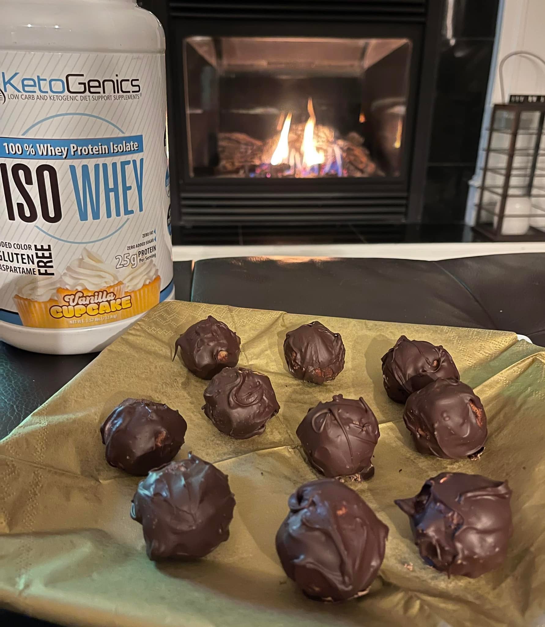 low carb chocolate chip cookie dough truffles 