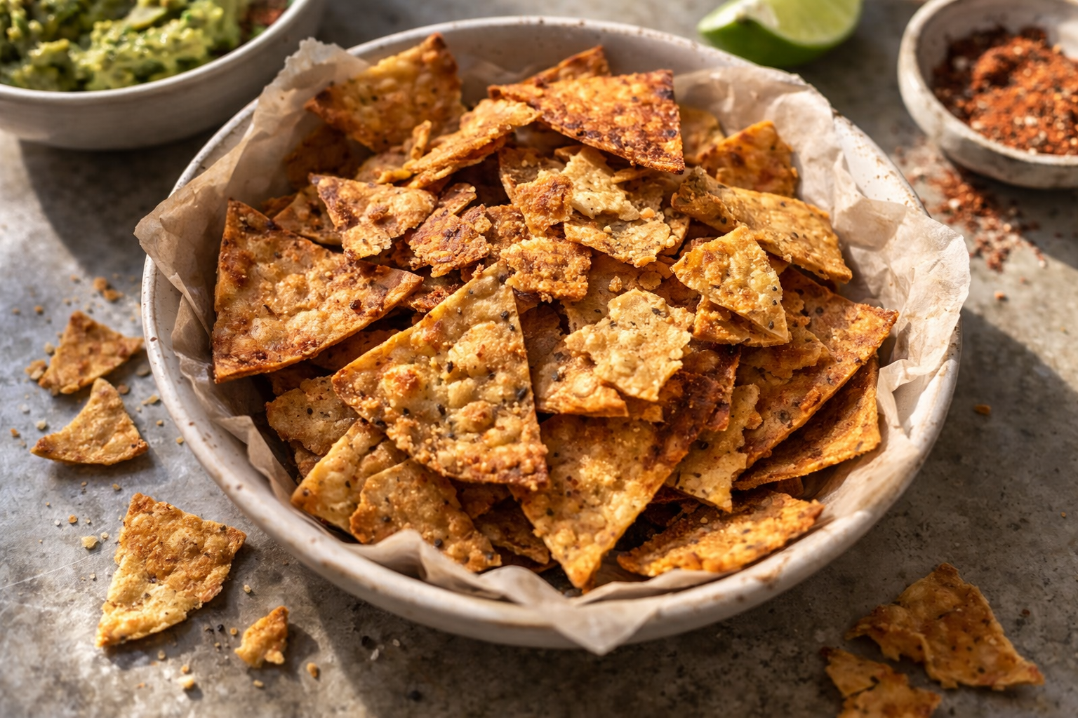 Keto Protein Tortilla Chips Recipe | Crispy Low Carb High Protein Chips