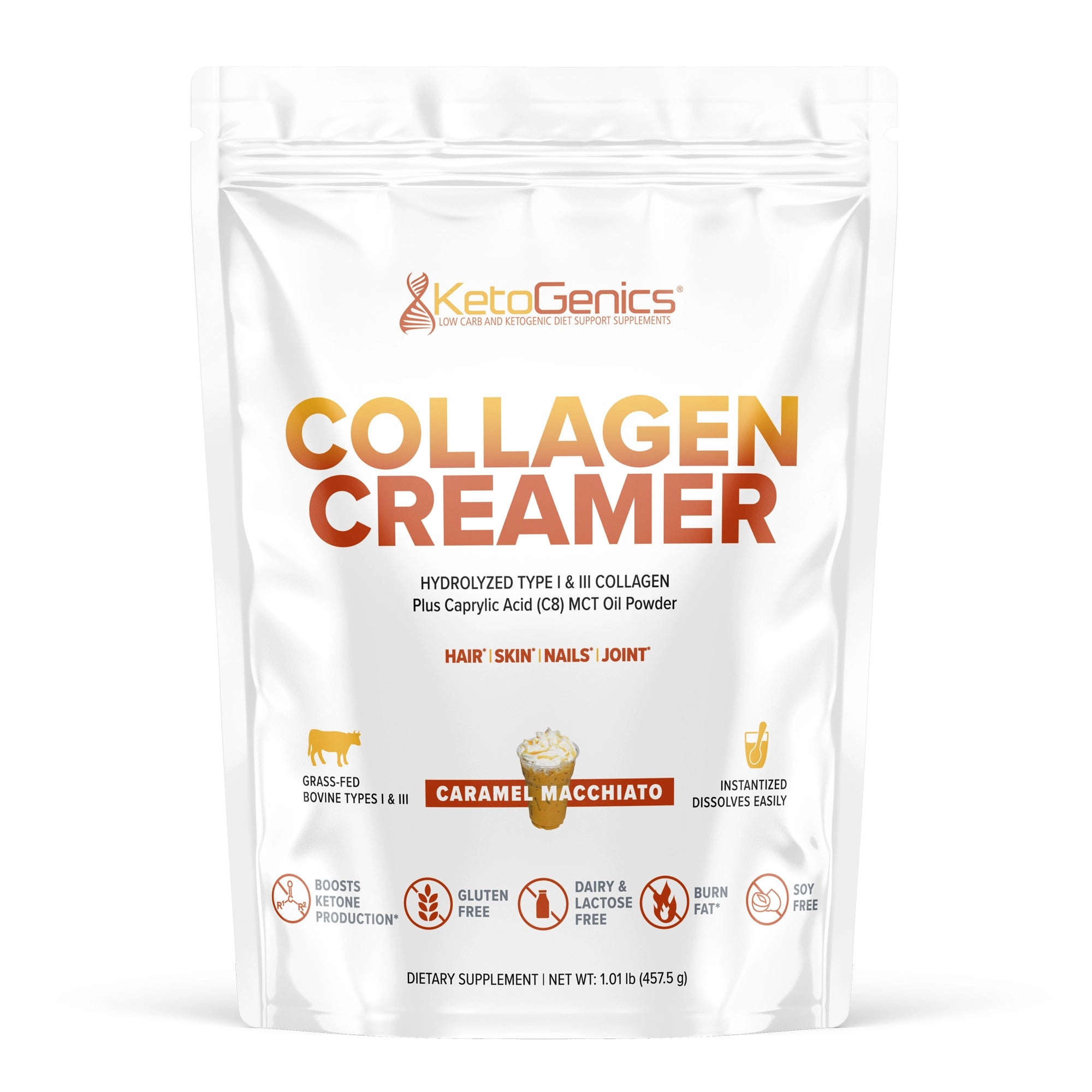Grass Fed Collagen Creamer - With C8 MCT and Hydrolyzed Collagen Pepti