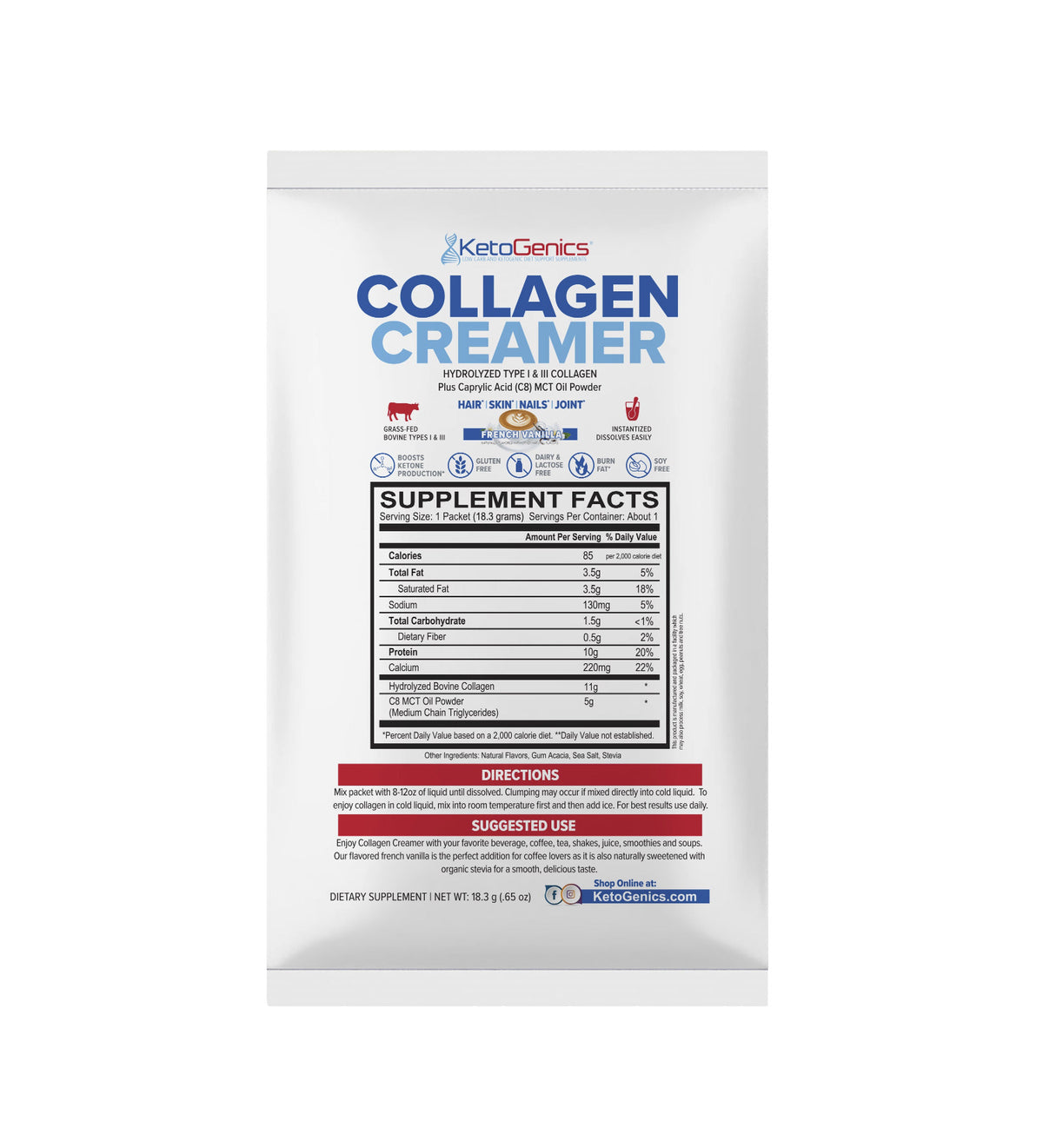 French Vanilla Keto Collagen Creamer