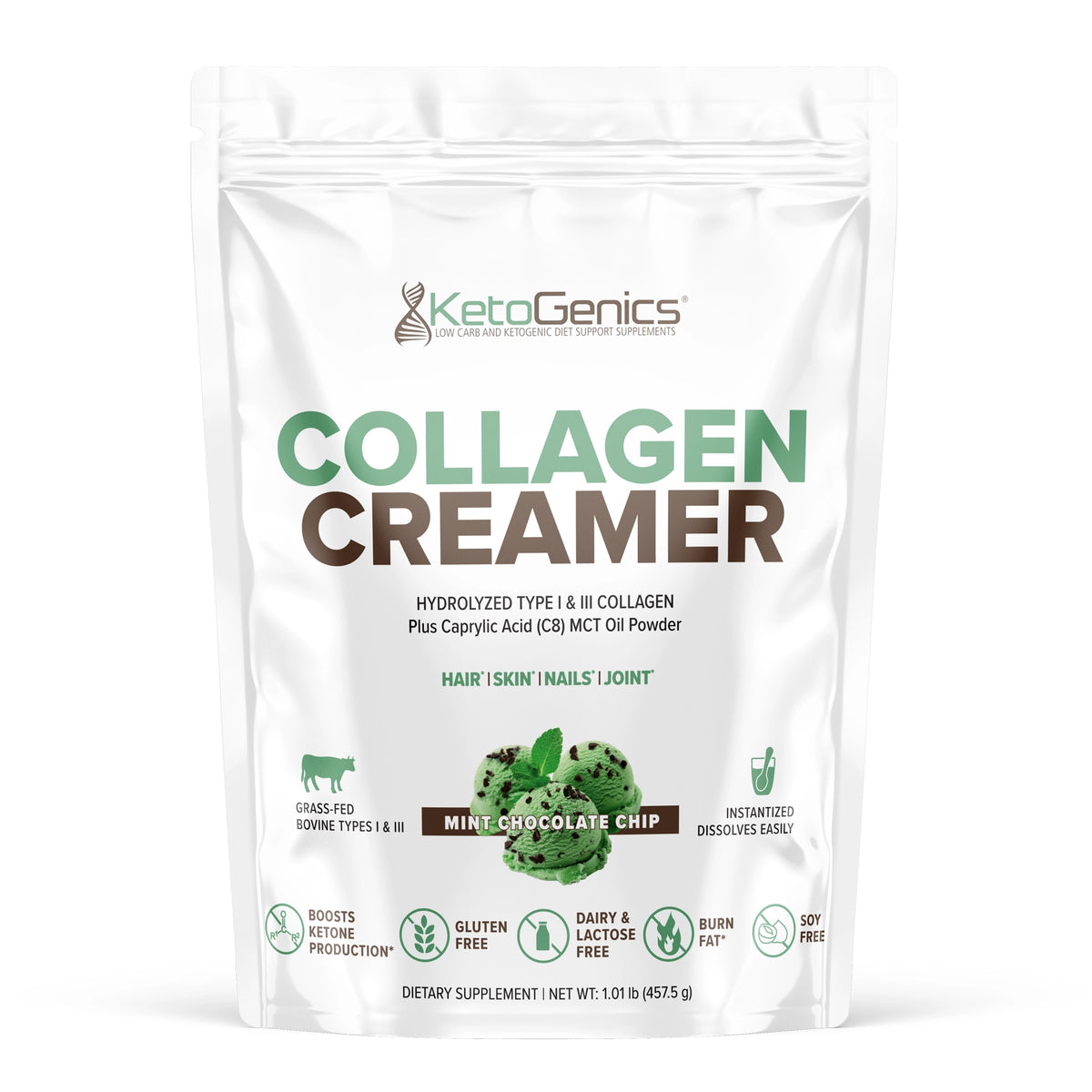 Mint Chocolate Chip Keto Collagen Creamer Powder