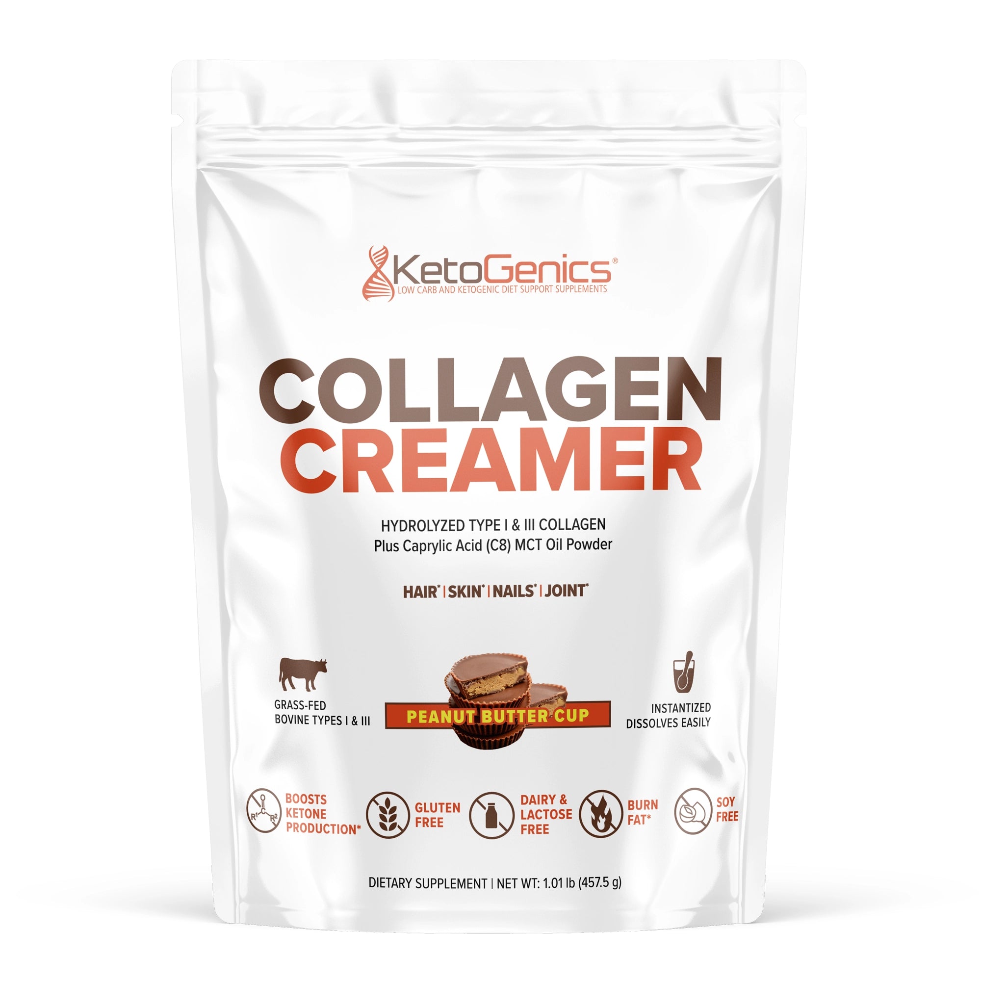 Grass Fed Collagen Creamer - With C8 MCT and Hydrolyzed Collagen Pepti