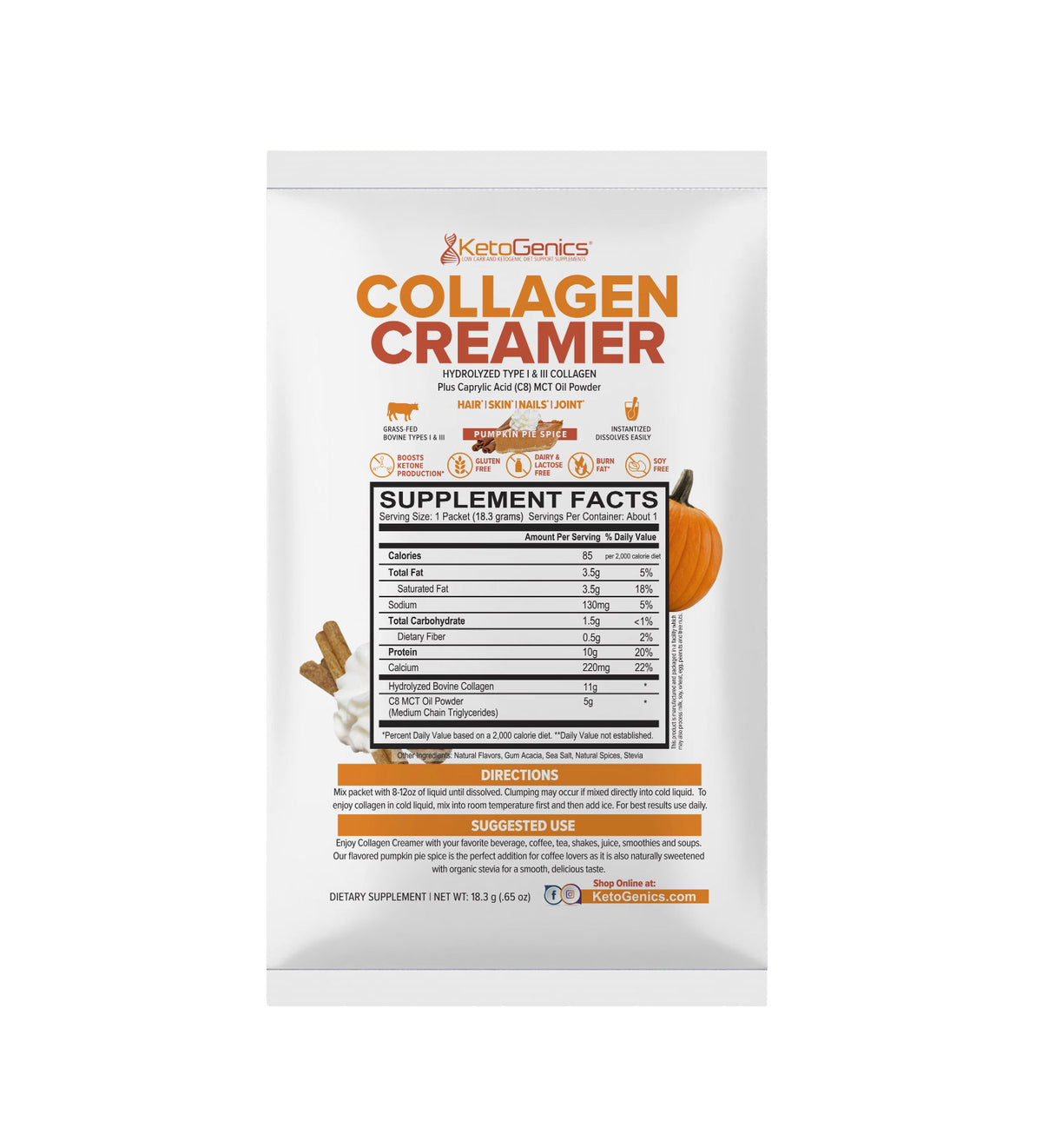 Pumpkin Spice Collagen Creamer Powder