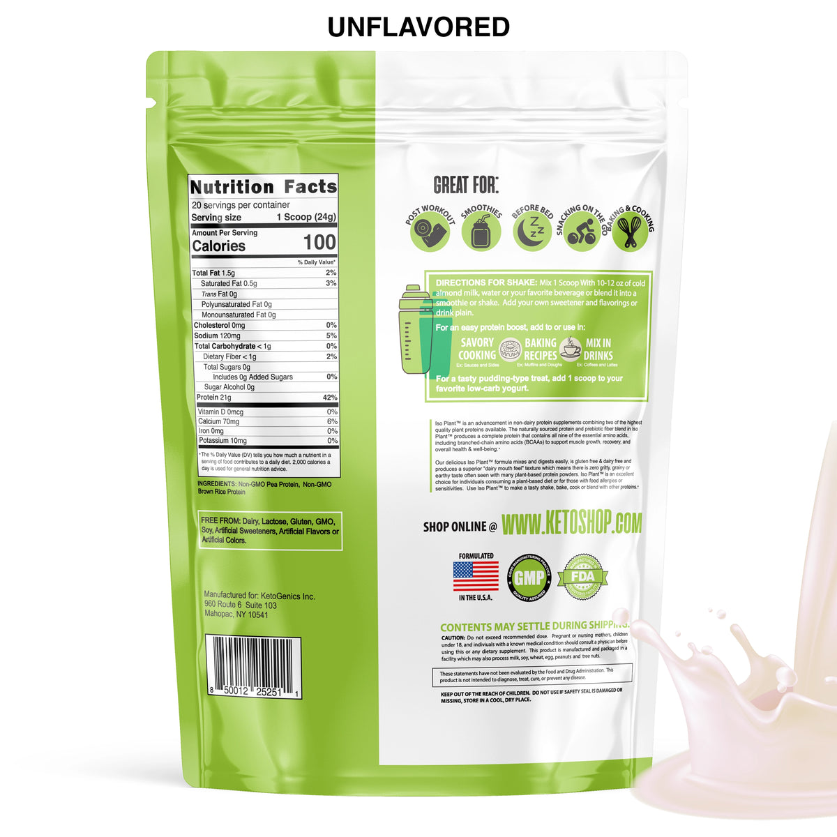 Zero Carb Vegan Protein Powder