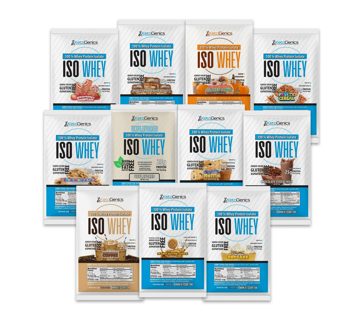 Whey Protein Powder Sample Packs