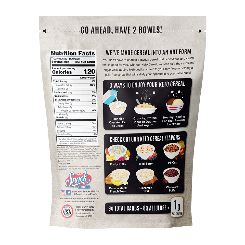 Snack House Puffs Banana Maple French Toast