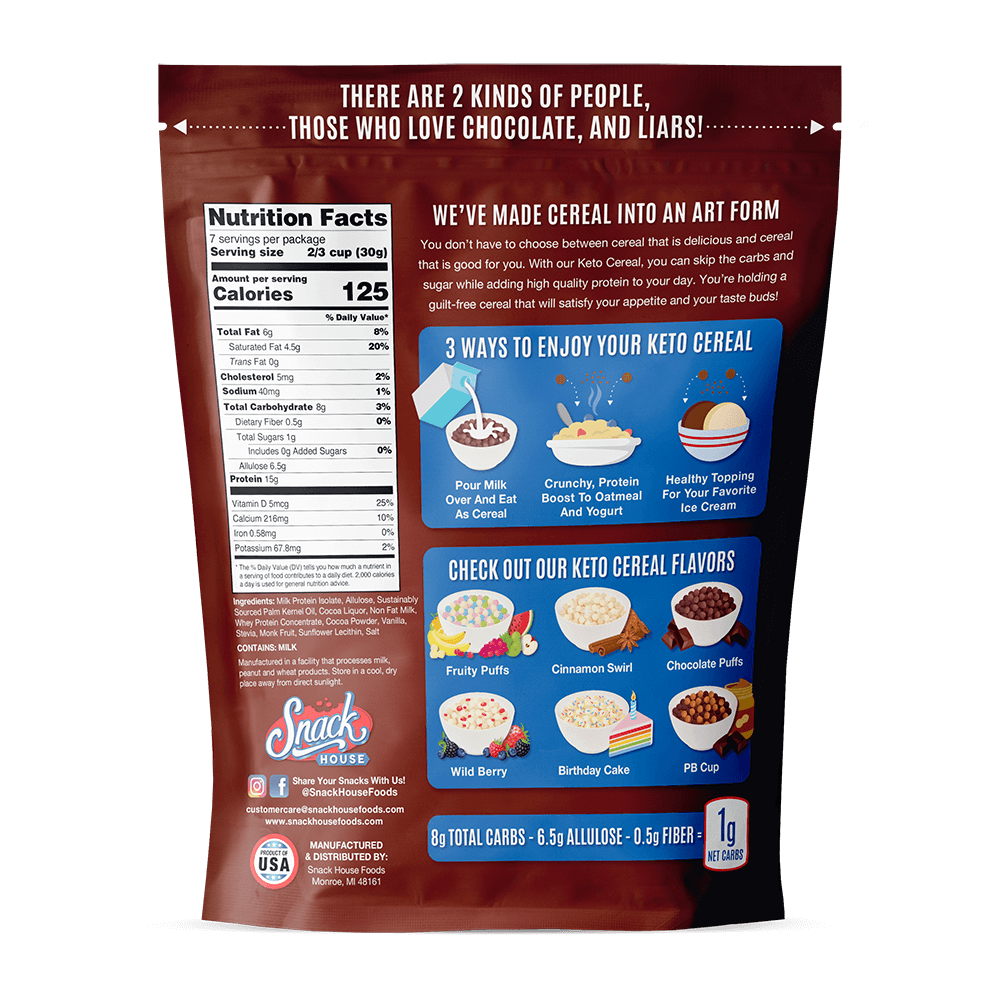 Snack House Keto Cereal Chocolate