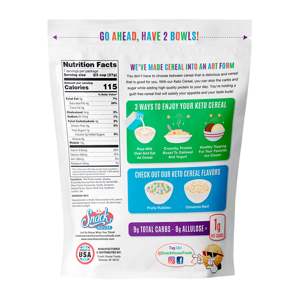 Cinnamon Swirl Keto Cereal
