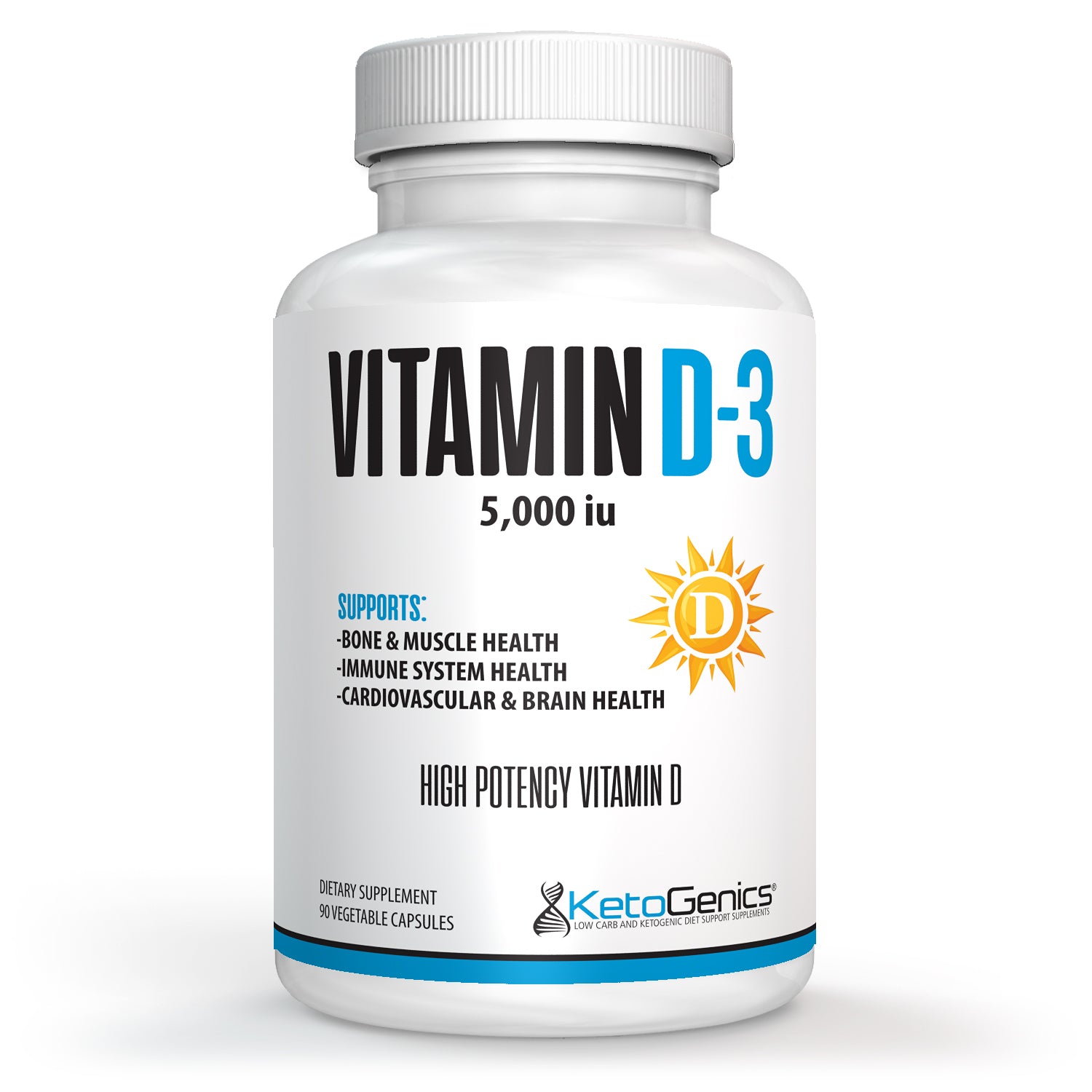 Vitamin D3 5000iu Keto Supplement | KetoGenics - KetoShop.com