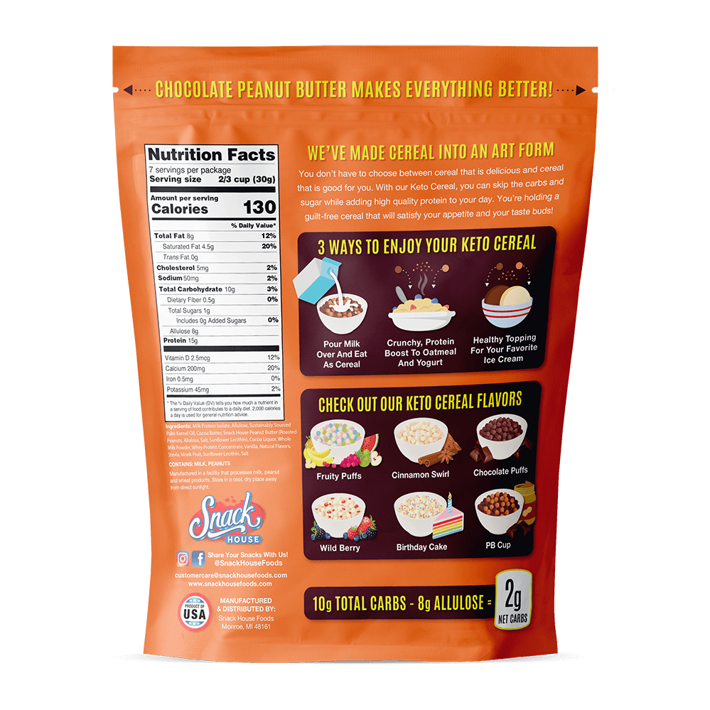 Snack House Keto Cereal Peanut Butter Cup
