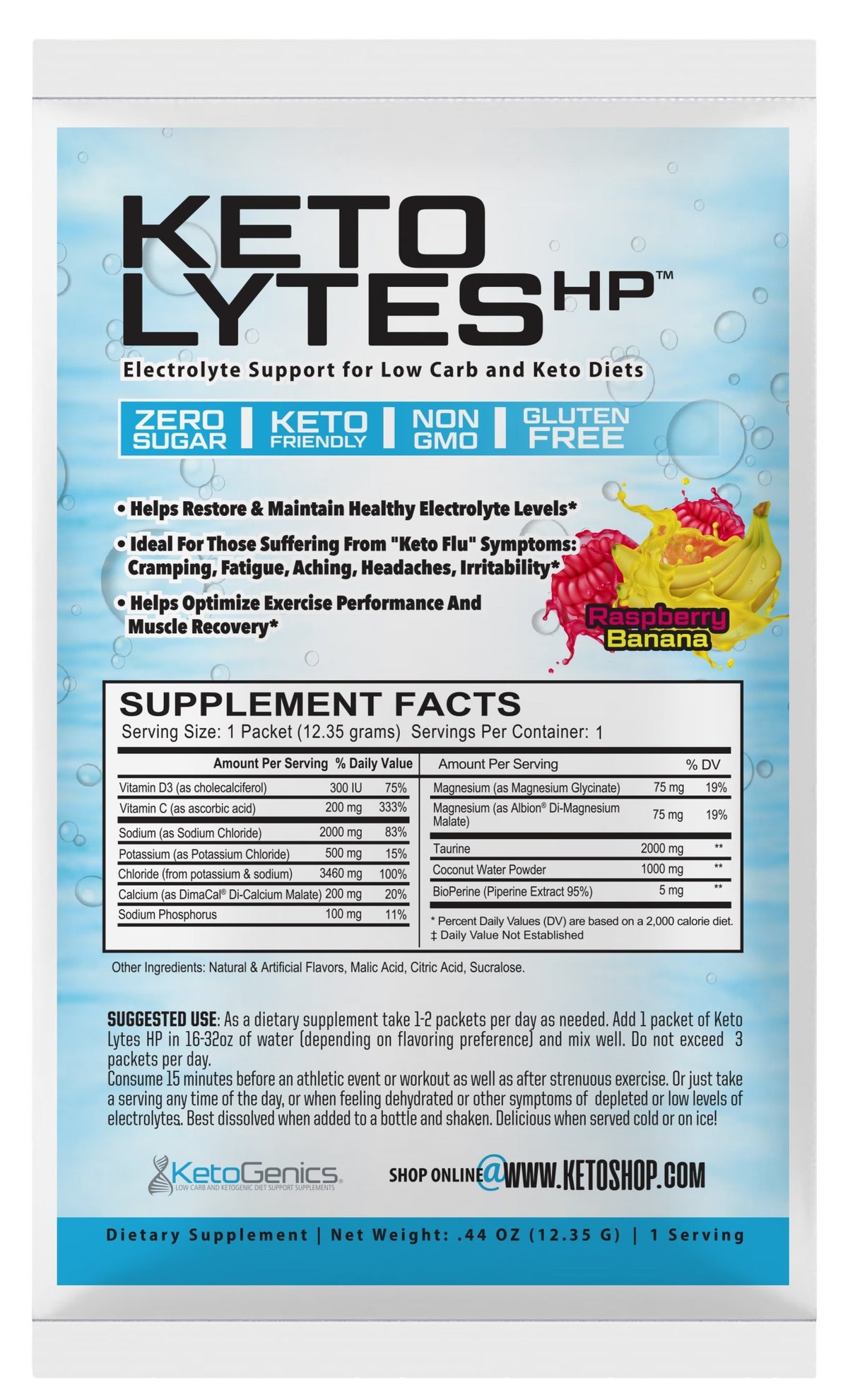 Raspberry Banana Keto Lytes HP