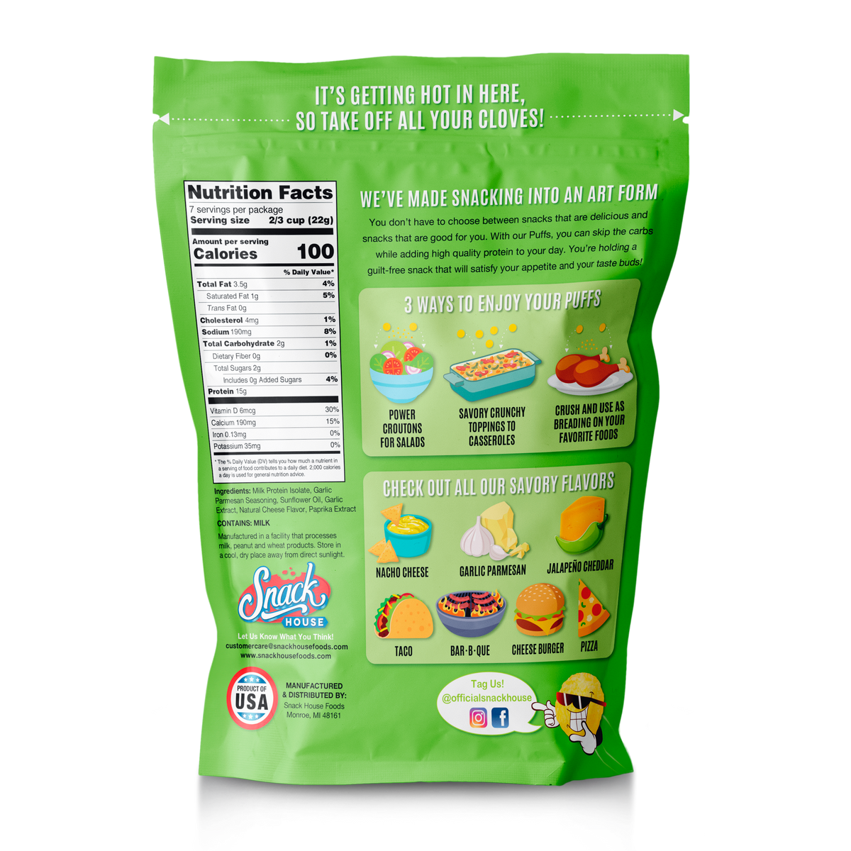 Garlic Parmesan SnackHouse Puffs 