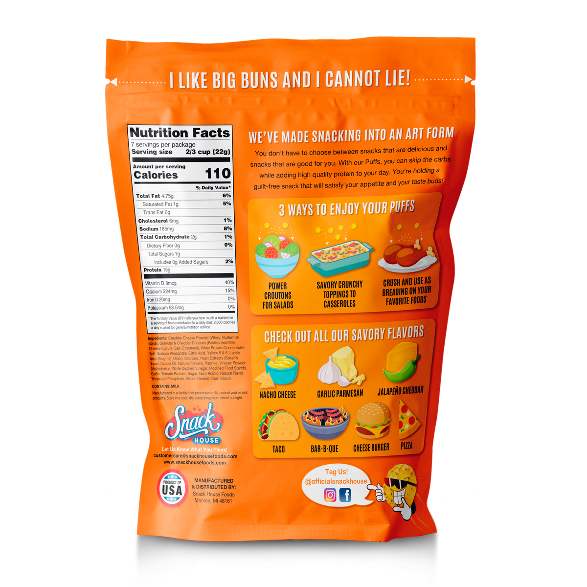 Snack House Puffs Cheeseburger