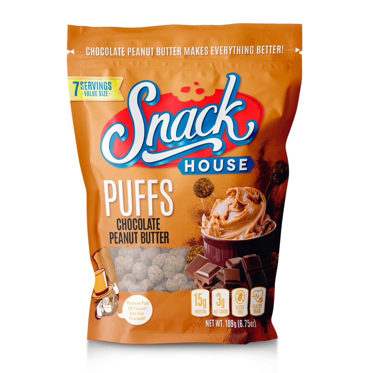 SnackHouse Puffs Chocolate Peanut Butter