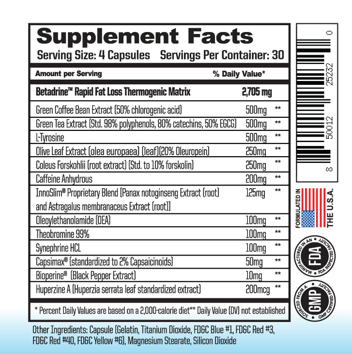 Betadrine ECA Supplement for Fat Loss