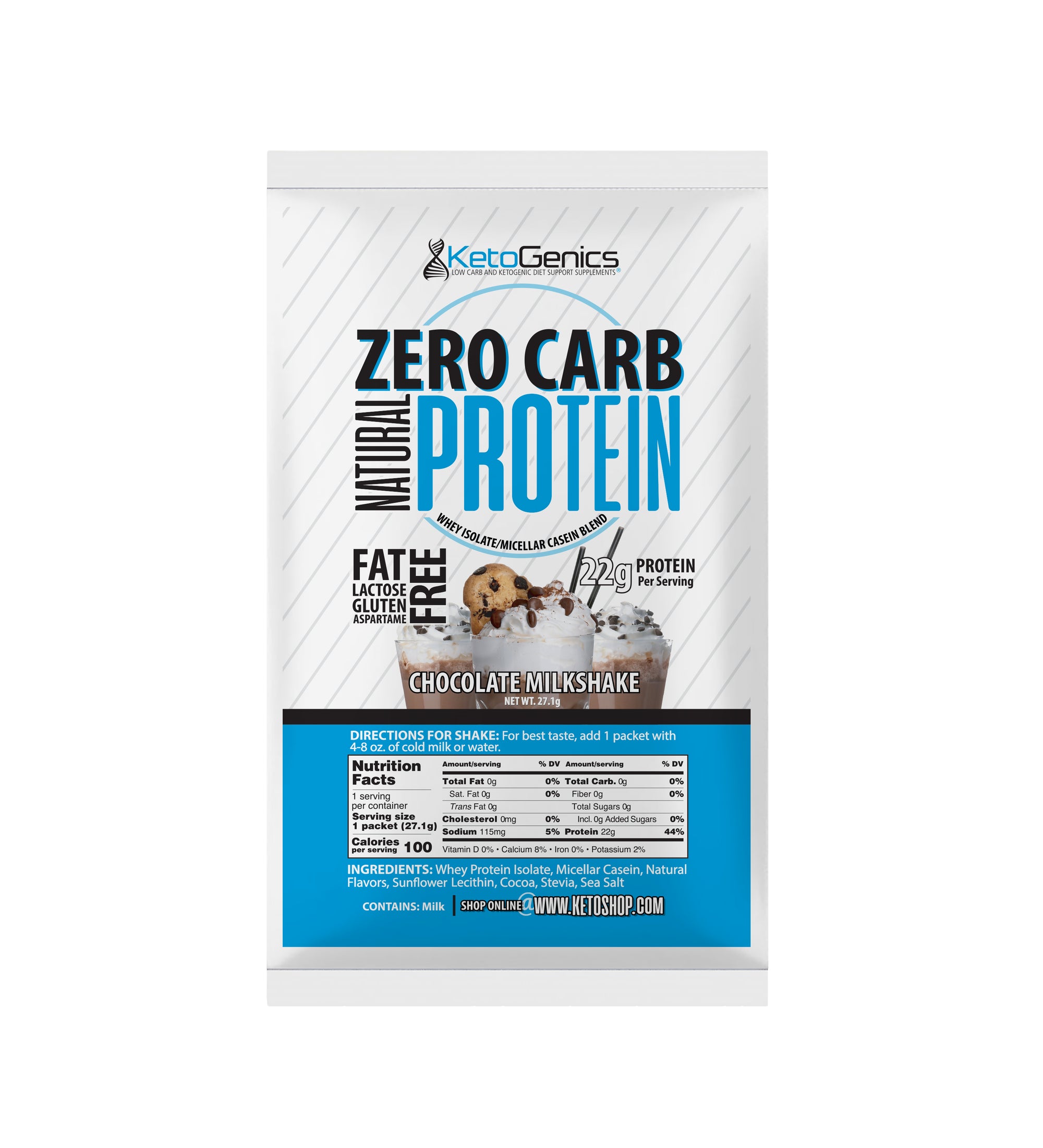 Keto Protein Powder Sample Packs | Zero Carb | KetoGenics - KetoShop.com