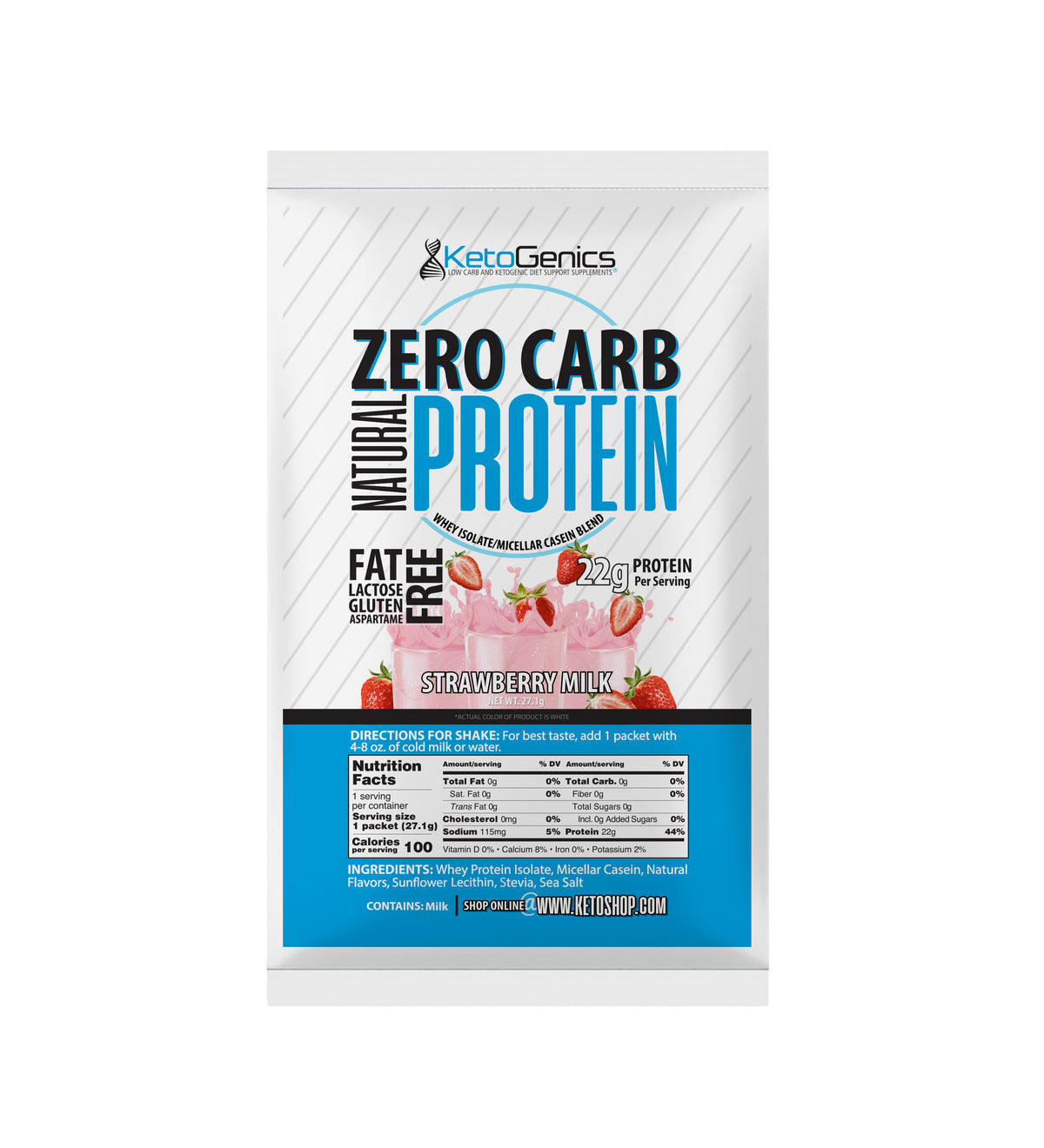 ZERO CARB Strawberry Protein Powder